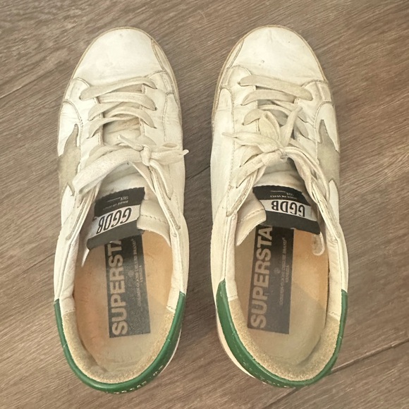White and Green Golden Goose Sneakers size 8 - Picture 7 of 7